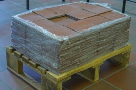 Step to the proletariat (details) 2022 Contract(Property Transfer Agreement 8 pages), digital photography print, imitation antique iron railing, wood pallets and 224 pieces of tiles. :